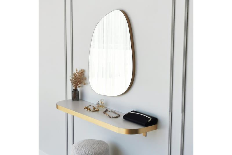 Karamea Spejl 58 cm Asymmetrisk - Guld - Boligtilbehør - Spejle - Vægspejl