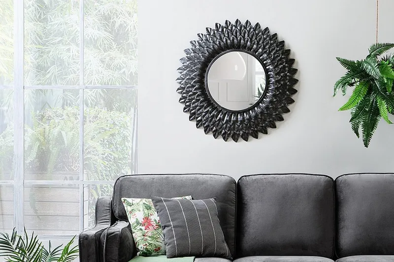 Larrau spejl 70 cm, Sølv