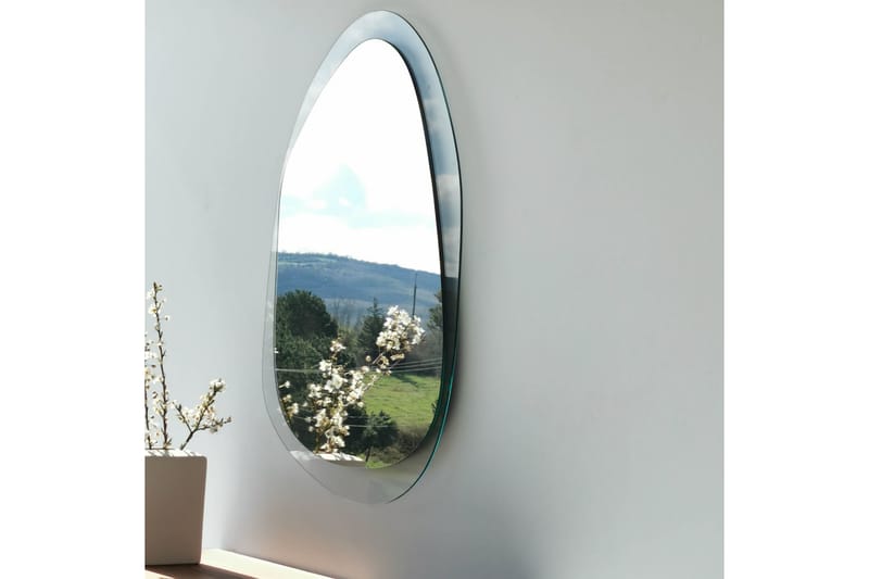 Lepinas asymmetrisk vægspejl 55x75 cm - Hærdet glas - Vægspejl - Entréspejl