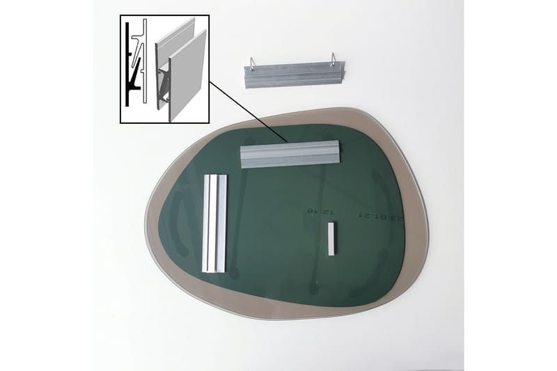Lepinas asymmetrisk vægspejl 55x75 cm - Hærdet glas - Boligtilbehør - Spejle - Vægspejl