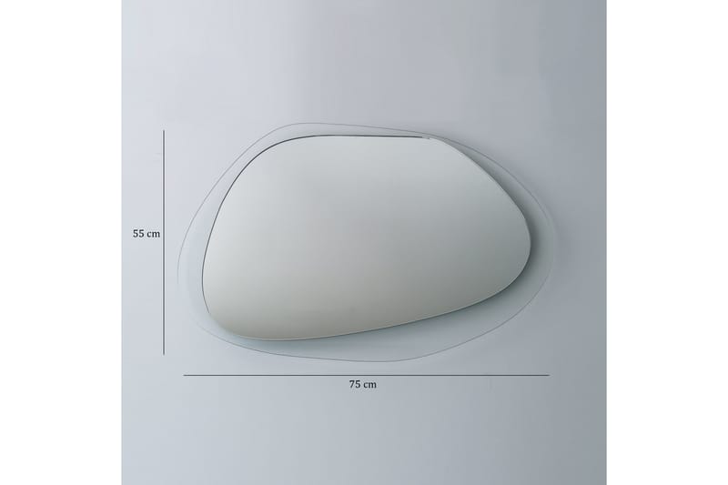 Lepinas asymmetrisk vægspejl 55x75 cm - Hærdet glas - Boligtilbehør - Spejle - Vægspejl