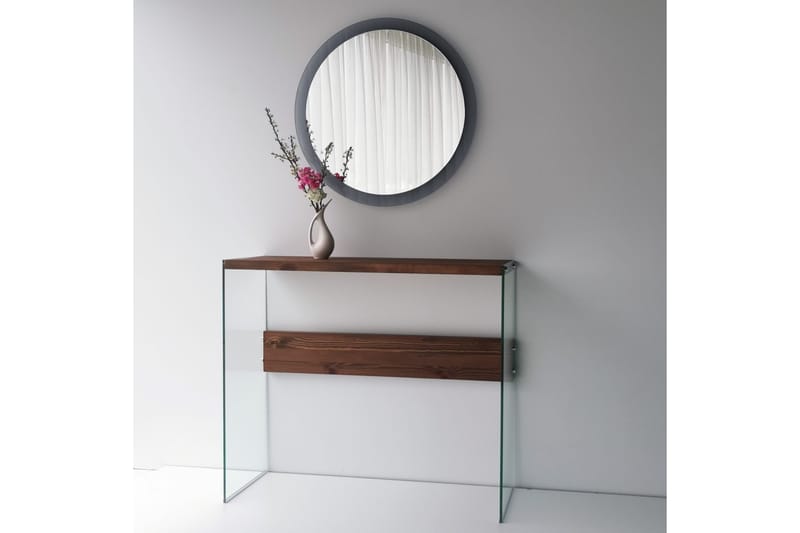 Lepinas Vægspejl Rund 65 cm - Grå/Härdat Glas - Boligtilbehør - Spejle - Vægspejl