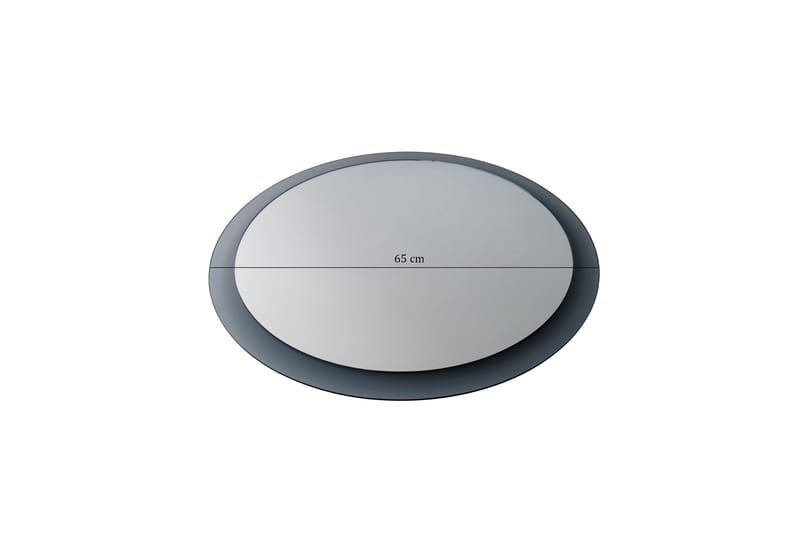 Lepinas Vægspejl Rund 65 cm - Grå/Härdat Glas - Boligtilbehør - Spejle - Vægspejl