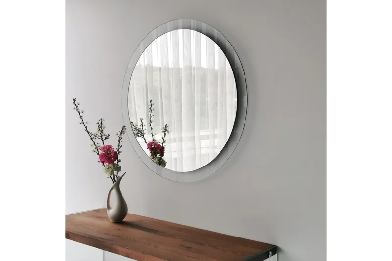 Lepinas Vægspejl Rundt 65 cm, Hærdet glas