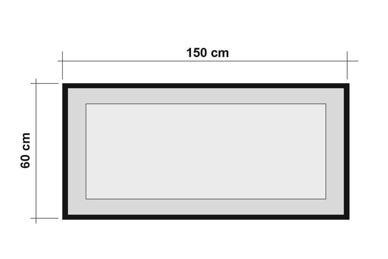 Locate Spejl 60 cm - Træ/natur/Sort - Vægspejl - Entréspejl