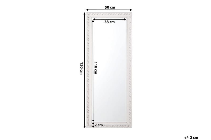Mauleon spejl 50 cm - Hvid - Vægspejl - Helkropsspejl - Entréspejl