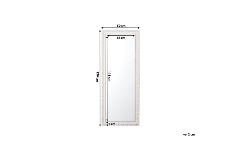 Mauleon spejl 50 cm - Hvid - Vægspejl - Helkropsspejl - Entréspejl
