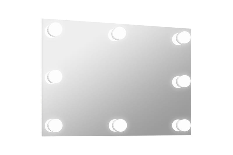 vægspejl med LED-lys rektangulært glas - Sølv - Vægspejl - Entréspejl