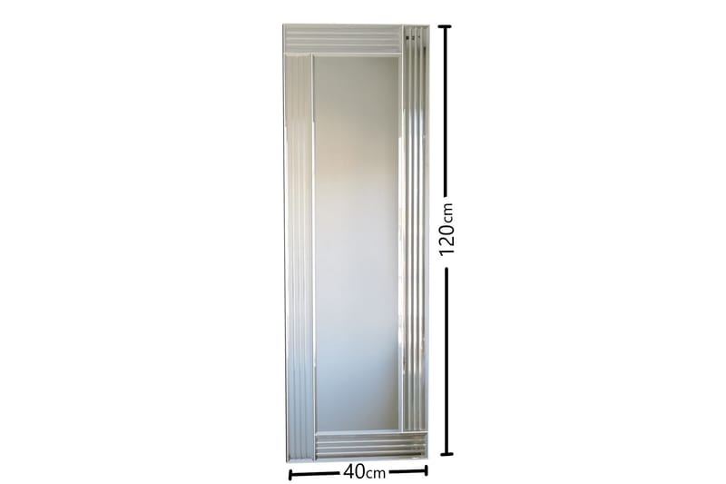 Mentis Dekorationsspejl 40 cm - Sølv - Vægspejl - Helkropsspejl - Entréspejl