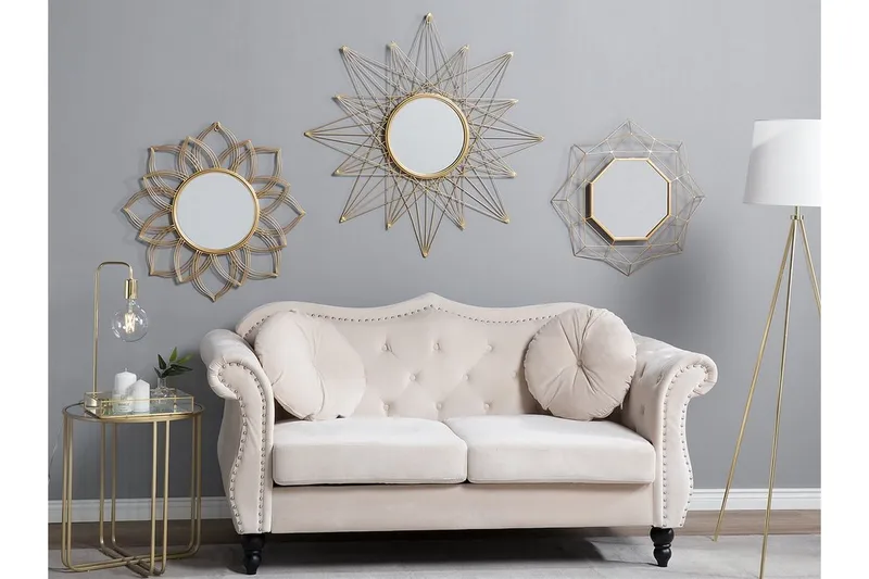 Milly spejl 67 cm, Guld