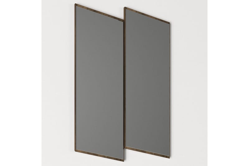 Mohed spejl 44 cm - Brun - Vægspejl - Entréspejl