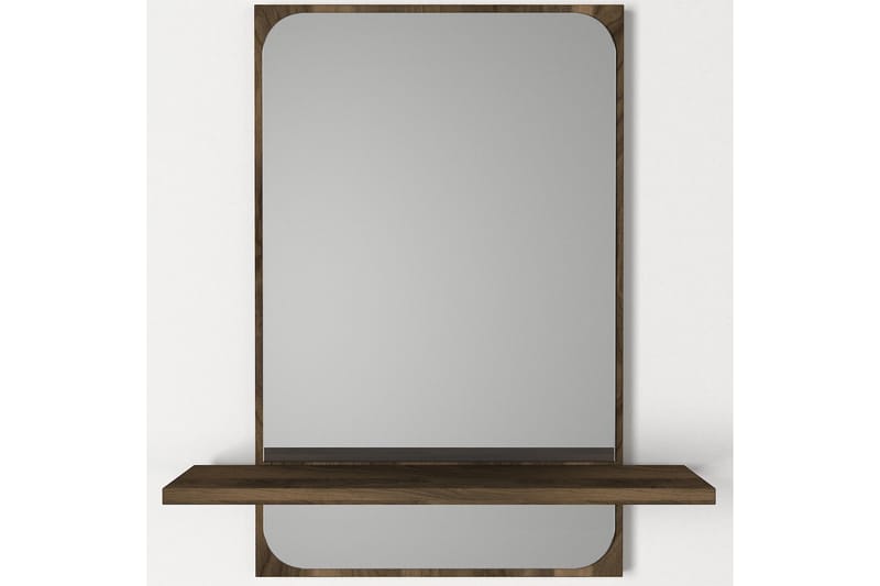 Mohed spejl 45 cm - Brun - Vægspejl - Entréspejl
