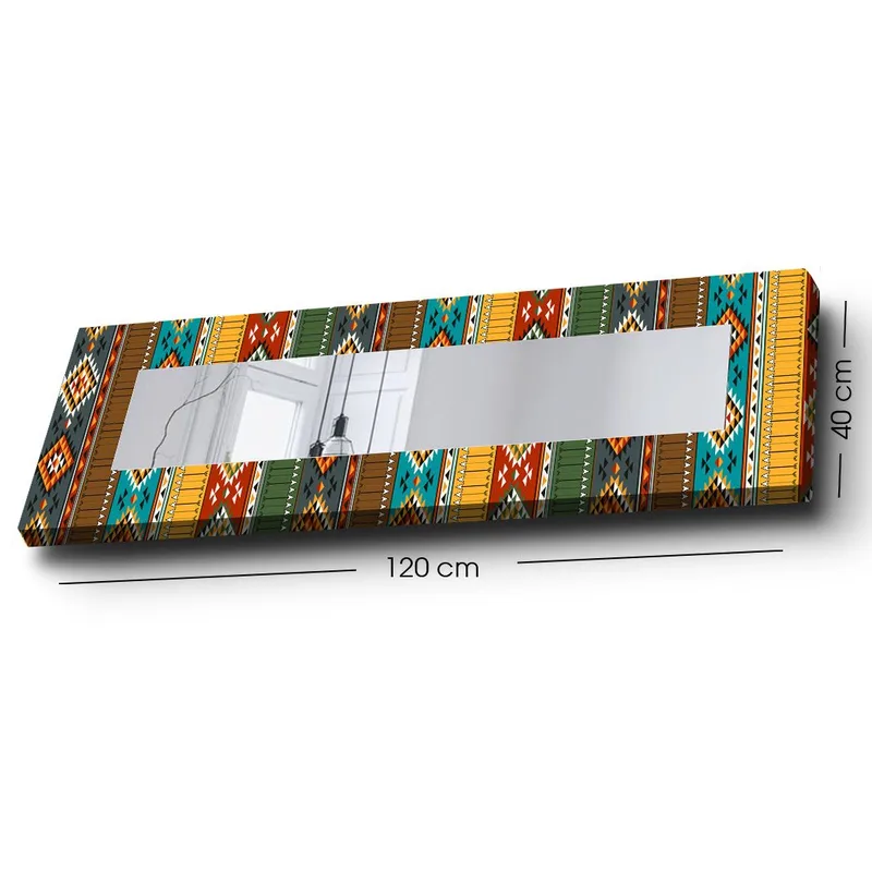 Mokhcha Dekorativt spejl 40x120 cm jul - Lærred / flerfarvet - Boligtilbehør - Spejle - Vægspejl