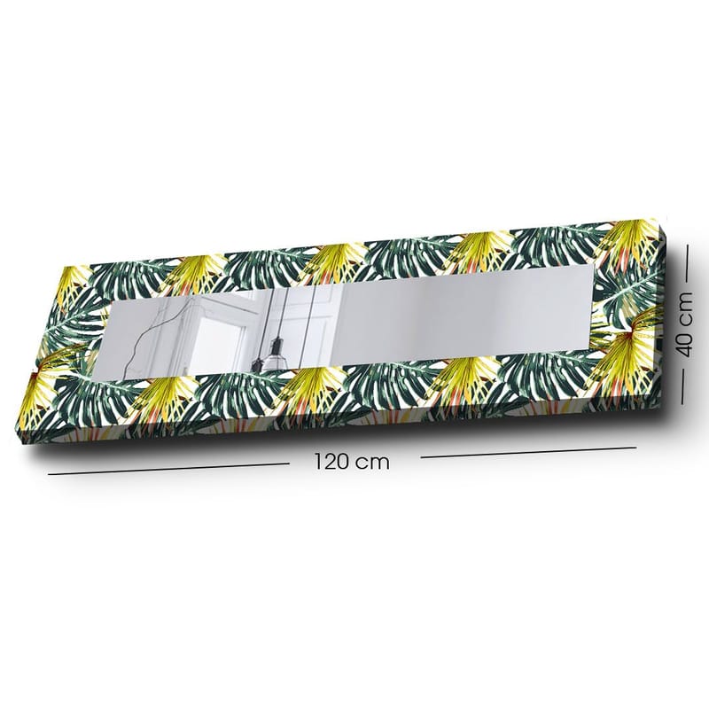 Mokhcha Dekorativt spejl 40x120 cm jul - Lærred / flerfarvet - Boligtilbehør - Spejle - Vægspejl