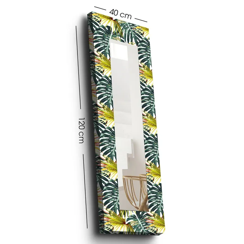 Mokhcha Dekorativt spejl 40x120 cm jul - Lærred / flerfarvet - Boligtilbehør - Spejle - Vægspejl