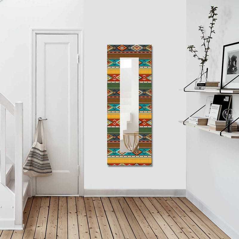 Mokhcha Dekorativt spejl 40x120 cm jul - Lærred / flerfarvet - Boligtilbehør - Spejle - Vægspejl