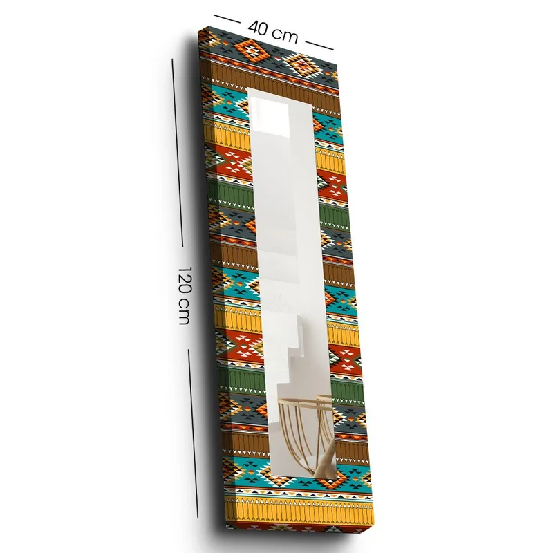 Mokhcha Dekorativt spejl 40x120 cm jul - Lærred / flerfarvet - Boligtilbehør - Spejle - Vægspejl