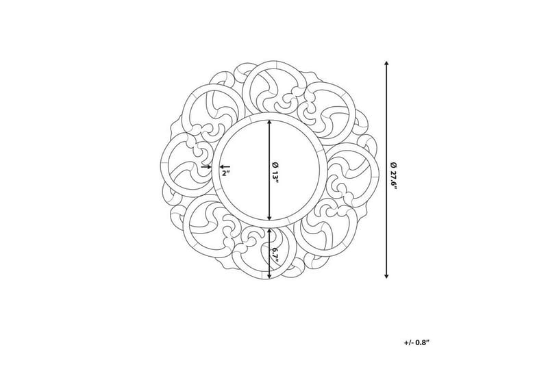 Mornai | Spejl 70 cm - Sølv - Boligtilbehør - Spejle - Vægspejl