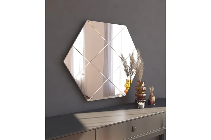 Nady Spejl 70 cm Rektangulær, Hvid