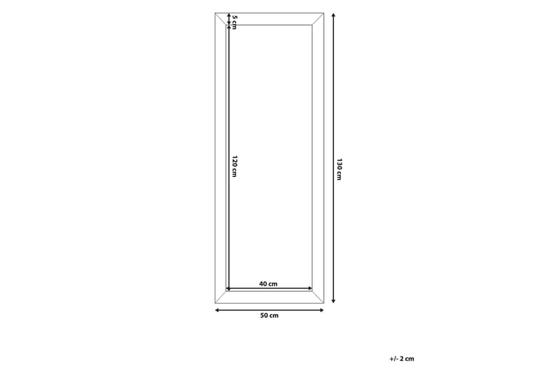 Norelia Spejl 50x130 cm - Guld - Vægspejl - Helkropsspejl - Entréspejl