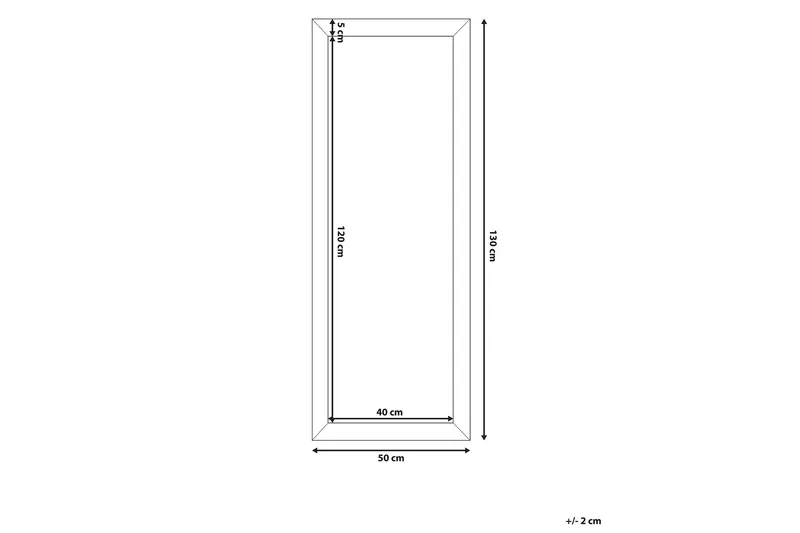 Norelia Spejl 50x130 cm - Guld - Boligtilbehør - Spejle - Vægspejl
