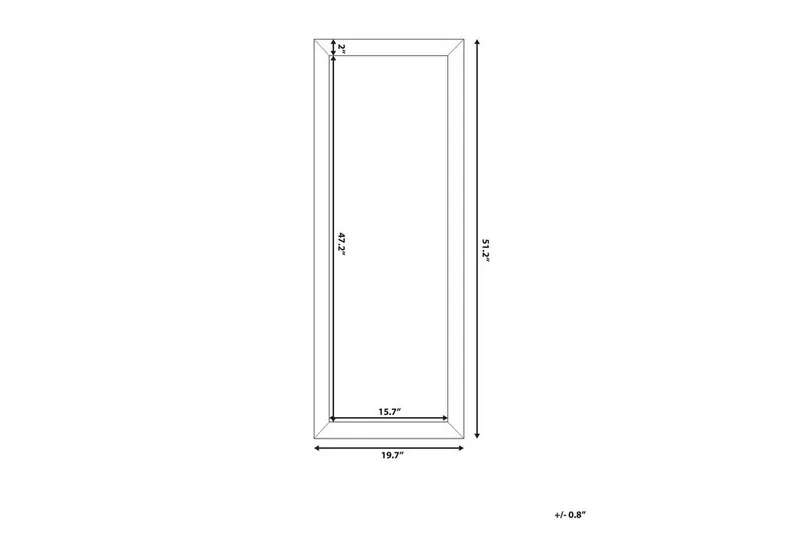 Norelia Spejl 50x130 cm - Guld - Boligtilbehør - Spejle - Vægspejl