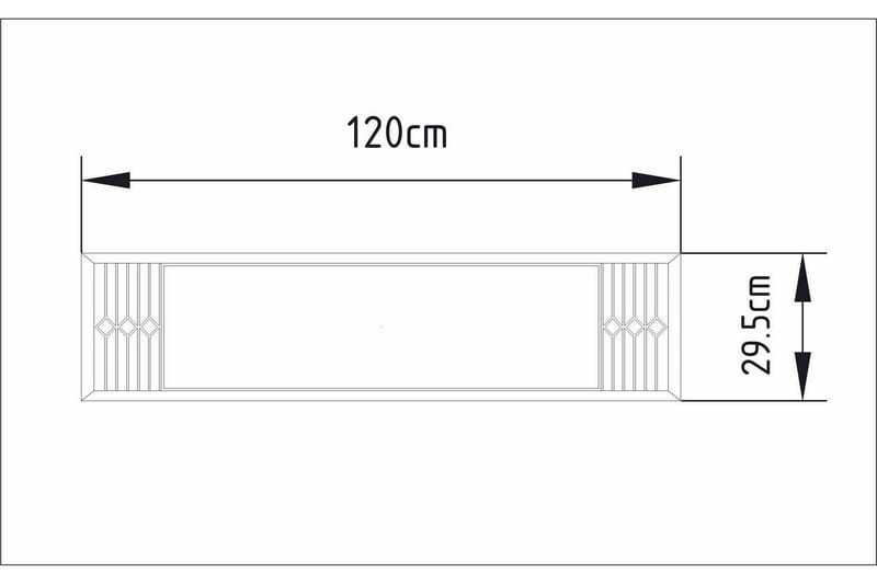 Ocotla Vægspejl 90x22 cm - Hvid - Boligtilbehør - Spejle - Vægspejl
