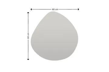 Omilo Spejl 60 cm Asymmetrisk - Sort - Boligtilbehør - Spejle - Vægspejl
