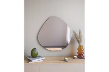 Omilo Spejl 60 cm Asymmetrisk - Sort - Boligtilbehør - Spejle - Vægspejl
