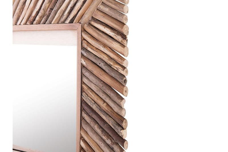 Pashel spejl 60x60 cm - Træ / natur - Vægspejl - Entréspejl