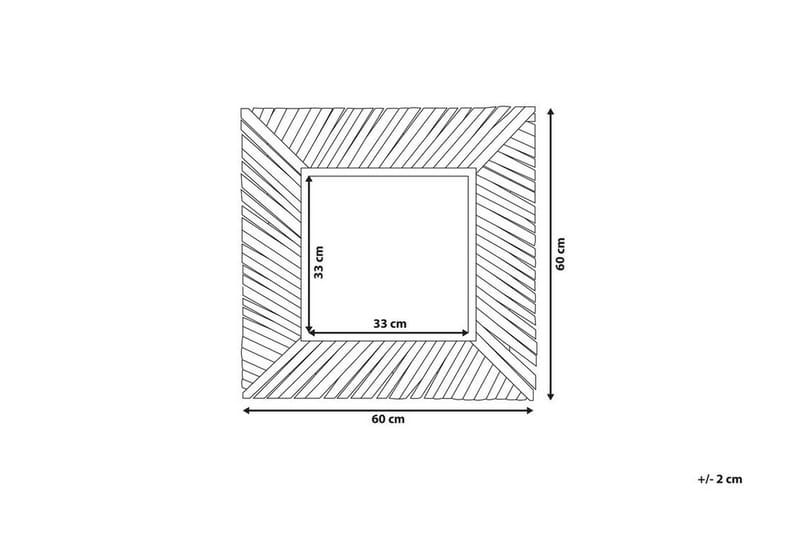 Pashel spejl 60x60 cm - Træ / natur - Boligtilbehør - Spejle - Vægspejl