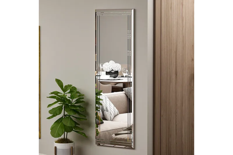 Pauli Spejl 40 cm Rektangulær, Hvid