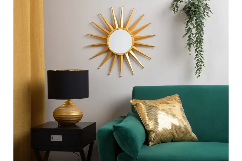 Perelli spejl 60 cm, Guld