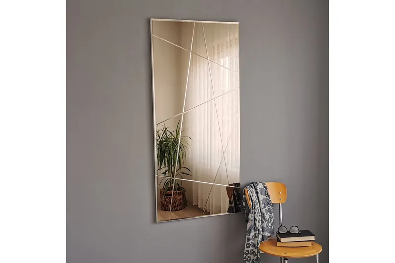 Petalcu Dekorationsspejl 130 cm, Sølv