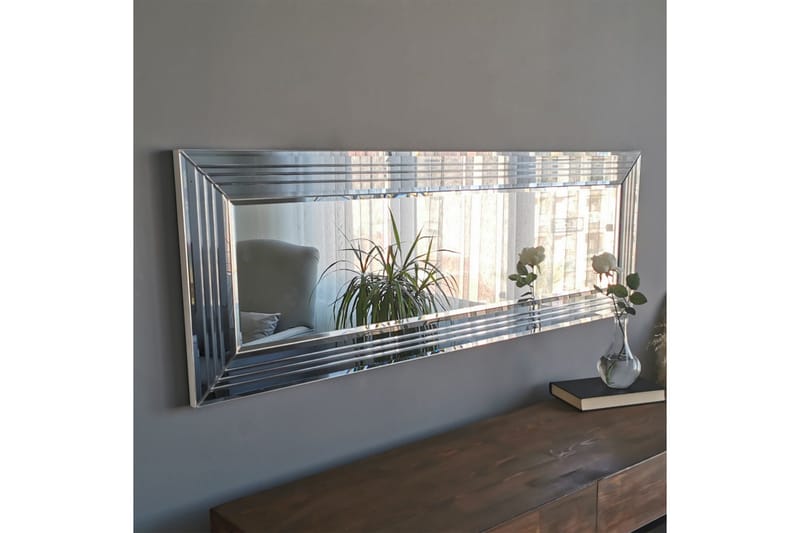 Prajit Dekorationsspejl 120 cm - Sølv - Boligtilbehør - Spejle - Vægspejl