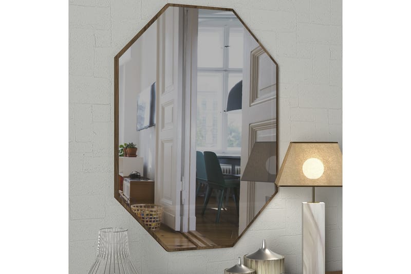 Riddlesworth Spejl 70 cm - Valnød - Vægspejl - Entréspejl