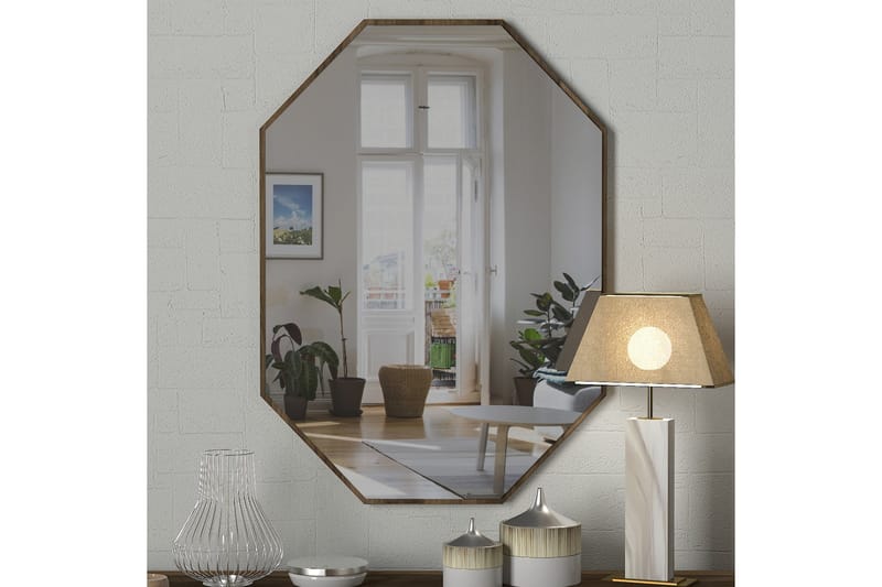 Riddlesworth Spejl 70 cm - Valnød - Vægspejl - Entréspejl