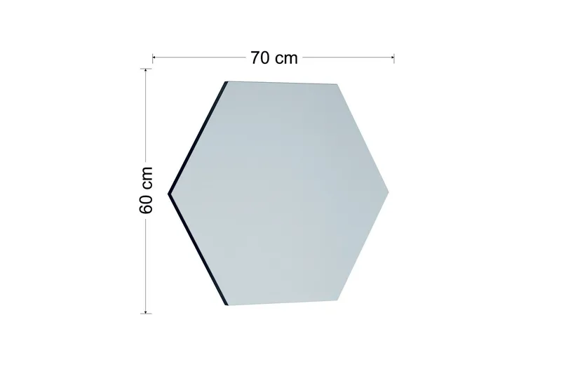 Rubal Spejl 70 cm Rektangulær - Sort - Boligtilbehør - Spejle - Vægspejl