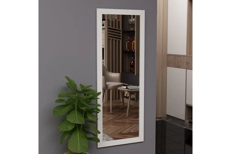 Rubo Spejl 40 cm Rektangulær, Hvid