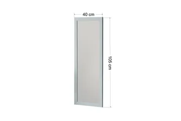 Rubo Spejl 40 cm Rektangulær - Hvid - Boligtilbehør - Spejle - Vægspejl