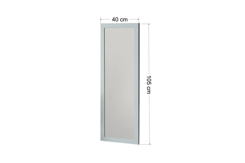 Rubo Spejl 40 cm Rektangulær - Hvid - Boligtilbehør - Spejle - Vægspejl