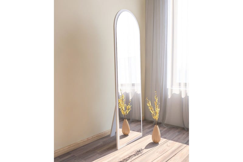 Rusele Spejl 50 cm Rektangulær - Hvid - Boligtilbehør - Spejle - Vægspejl