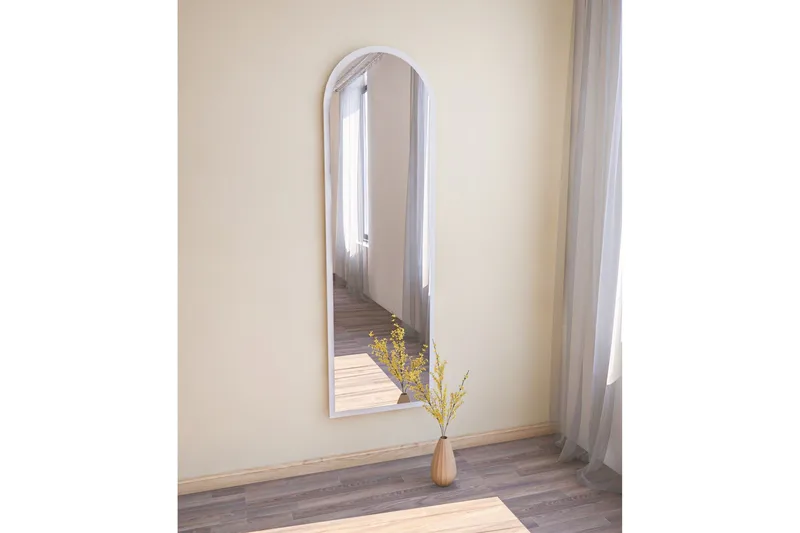 Rusele Spejl 50 cm Rektangulær, Hvid