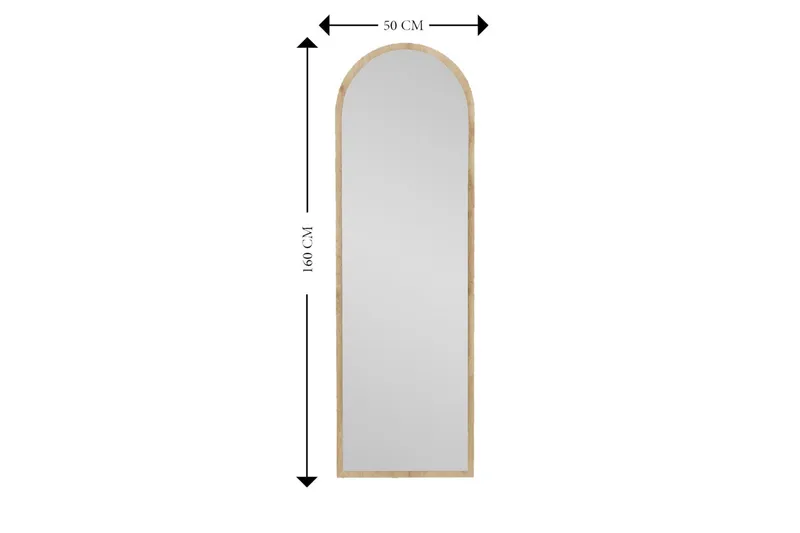 Rusele Spejl 50 cm Rektangulær - Træ/Natur - Boligtilbehør - Spejle - Vægspejl