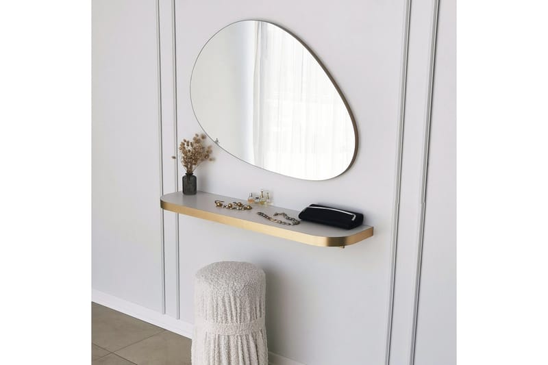 Ruzina Spejl 90 cm Rektangulær - Guld - Boligtilbehør - Spejle - Vægspejl