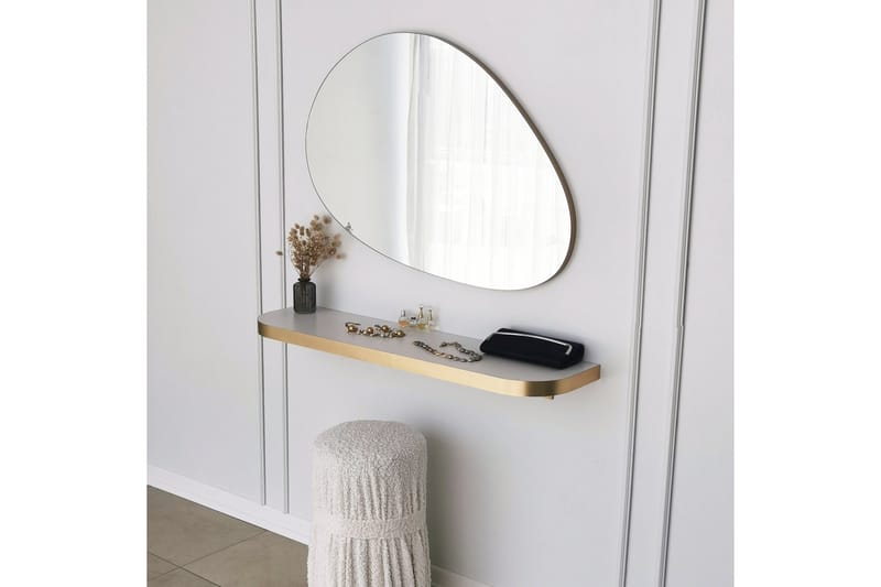 Ruzina Spejl 90 cm Rektangulær - Guld - Boligtilbehør - Spejle - Vægspejl