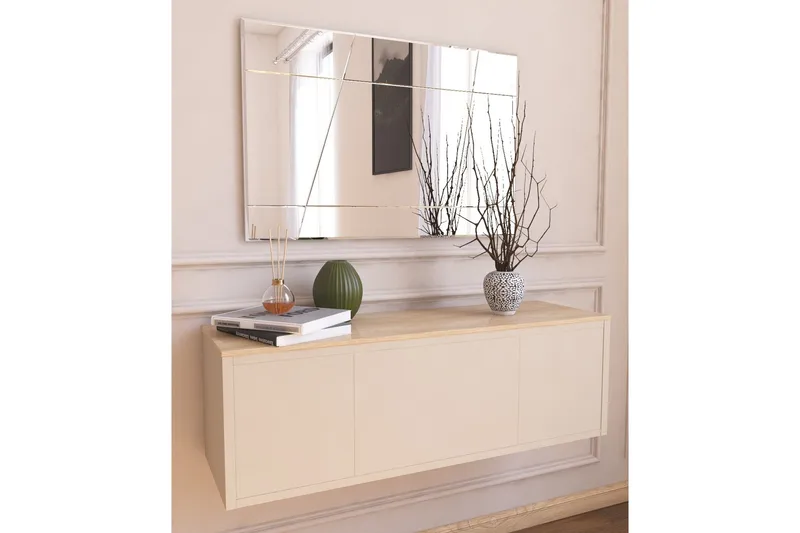 Sachi Spejl 50 cm Rektangulær, Hvid