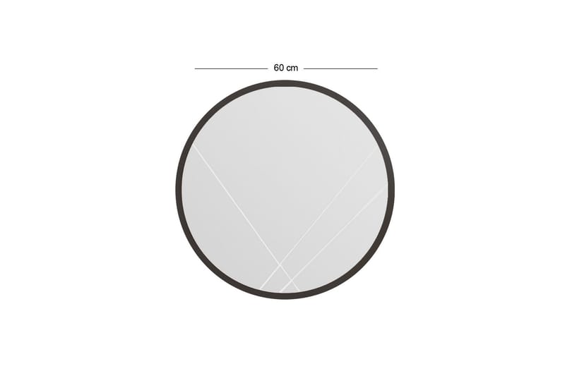 Sada Spejl 60 cm Rektangulær - Sort - Boligtilbehør - Spejle - Vægspejl