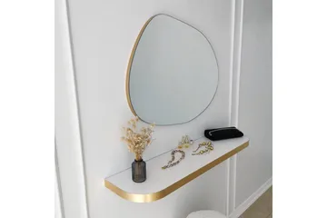 Samtens Spejl 75 cm Rektangulær - Guld - Boligtilbehør - Spejle - Vægspejl