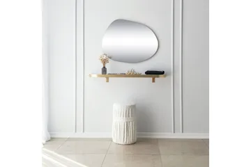 Samtens Spejl 75 cm Rektangulær - Guld - Boligtilbehør - Spejle - Vægspejl